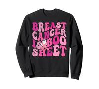 Funny Breast Cancer is Boo Foglio Fantasma Nastro Rosa Halloween Felpa