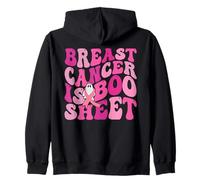 Funny Breast Cancer is Boo Foglio Fantasma Nastro Rosa Halloween Felpa con Cappuccio