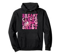 Funny Breast Cancer is Boo Foglio Fantasma Nastro Rosa Halloween Felpa con Cappuccio