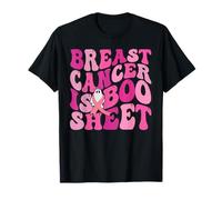 Funny Breast Cancer is Boo Foglio Fantasma Nastro Rosa Halloween Maglietta