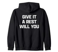 Funny British Slang Give It A Rest Will You Felpa con Cappuccio