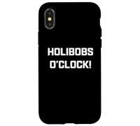Funny British Slang Holibobs O'Clock Custodia per iPhone X/XS