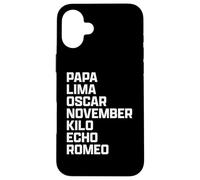 Funny British Slang Plonker Custodia per iPhone 16 Plus