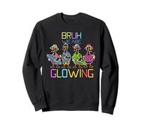 Funny Bruh We Are Glowing Goose Hello Summer Vacation Felpa