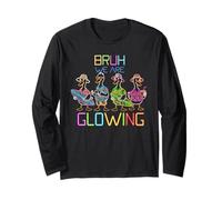 Funny Bruh We Are Glowing Goose Hello Summer Vacation Maglia a Manica