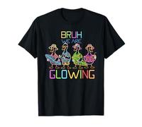 Funny Bruh We Are Glowing Goose Hello Summer Vacation Maglietta
