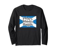 Funny Burns Cena Poesia Whisky Haggis Maglia a Manica