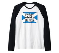 Funny Burns Cena Poesia Whisky Haggis Maglia con Maniche Raglan