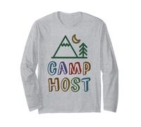Funny Camp Host Camping Crew Vibes Bambini Campeggio Cousin Crew Maglia a Manica