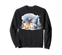 Funny Camper Dad Gnome At Campfire With Tent Love Camping Felpa