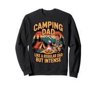 Funny Camping Dad Like a Regular Dad but Intense Felpa