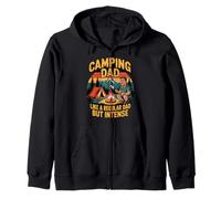 Funny Camping Dad Like a Regular Dad but Intense Felpa con Cappuccio