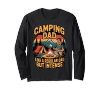 Funny Camping Dad Like a Regular Dad but Intense Maglia a Manica