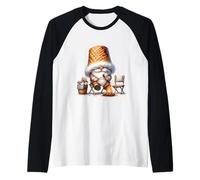 Funny Camping GNOME Smores Accessories for Happy Campers Maglia con Maniche Raglan
