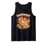 Funny Camping Smores T-Rex Dinosaur Campfire S'Mores Joke Canotta