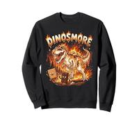 Funny Camping Smores T-Rex Dinosaur Campfire S'Mores Joke Felpa