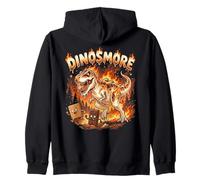 Funny Camping Smores T-Rex Dinosaur Campfire S'Mores Joke Felpa con Cappuccio
