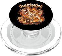 Funny Camping Smores T-Rex Dinosaur Campfire S'mores Joke PopSockets PopGrip per MagSafe