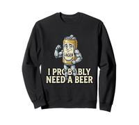 Funny Can Character Probabilmente Ho Bisogno di Una Birra Felpa