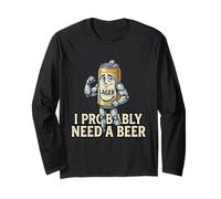 Funny Can Character Probabilmente Ho Bisogno di Una Birra Maglia a Manica