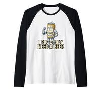 Funny Can Character Probabilmente Ho Bisogno di Una Birra Maglia con Maniche Raglan
