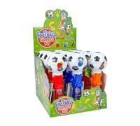 Funny Candy Football Surprise Pop, Lecca-Lecca Gusto Lampone con Dispenser a Forma di Pallone da Calcio, Confezione da 12, Multicolore