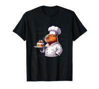 Funny Capybara Chef Cooking Cute Animal Kitchen Humor Design Maglietta
