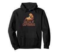 Funny Capybara & Coffee Vibes - Chill Pet Lover Design Felpa con Cappuccio