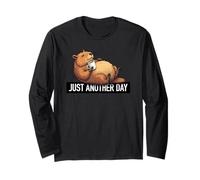 Funny Capybara & Coffee Vibes - Chill Pet Lover Design Maglia a Manica