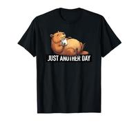 Funny Capybara & Coffee Vibes - Chill Pet Lover Design Maglietta