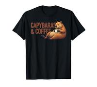 Funny Capybara & Coffee Vibes - Chill Pet Lover Design Maglietta