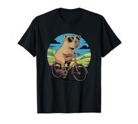 Funny Capybara Cycling | Cute Animal Biker Humor Cyclist Fan Maglietta