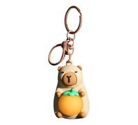 Funny Capybara Doll Key Chain Realistic Light Up Bag Accessory