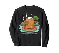 Funny Capybara Don’t Worry Be Capy Float Watermelon Summer Felpa
