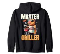 Funny Capybara Master Griller BBQ Meme per Grill PRO Dads Felpa con Cappuccio