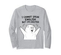 Funny Capybara Non Posso Parlare Inglese ma eccitato Maglia a Manica