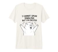 Funny Capybara Non Posso Parlare Inglese ma eccitato Maglietta Premium