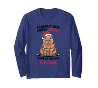 Funny Capybara Probably Just Gonna Jingle Some of The Way Maglia a Manica