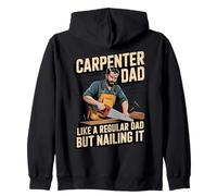 Funny Carpenter Dad Like a Regular Dad but Nailing It Felpa con Cappuccio