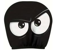 Funny Cartoon Car Headrest Covers, Big Eyes Head Rest Cover for Cars Universal Fit, Spooky Car Headrest Protector, Cheerful Face Cute Auto Front Seat Protector Decor for Halloween Christmas (26,6pcs)