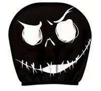 Funny Cartoon Car Headrest Covers, Big Eyes Head Rest Cover for Cars Universal Fit, Spooky Car Headrest Protector, Cheerful Face Cute Auto Front Seat Protector Decor for Halloween Christmas (12,6pcs)