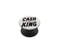 Funny Cash is King Logo per uomo e donna PopSockets PopGrip Adesivo