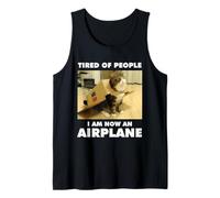Funny Cat Armor Box Meme, Tired of People, Introvert Humor Canotta