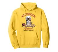 Funny Cat Baker Kitty Biscuits Bakery Culinary Apparel Felpa con Cappuccio