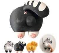 Funny Cat Butt Light Switch Cover, 3D Double Rocker Decor Wall Plate，A2