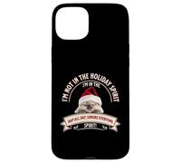 Funny Cat Christmas Sarcastic Humor Not in Holiday Spirit Custodia per iPhone 15 Plus