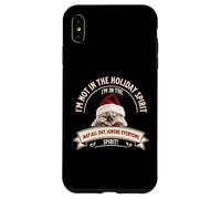Funny Cat Christmas Sarcastic Humor Not in Holiday Spirit Custodia per iPhone XS Max