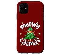 Funny Cat Christmas Tree Design For Women Cute Christmas Cat Custodia per iPhone 11