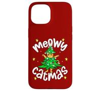Funny Cat Christmas Tree Design For Women Cute Christmas Cat Custodia per iPhone 15