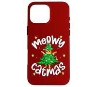Funny Cat Christmas Tree Design For Women Cute Christmas Cat Custodia per iPhone 16 Pro Max